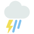 Nublado, chubascos dÃ©biles y probable tormenta elÃ©ctrica con viento entre 40 y 60 km/h