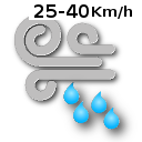Nublado y chubascos dÃ©biles y rÃ¡fagas de viento hasta 50 km/h